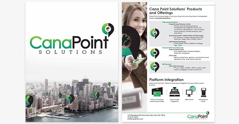 print design of canapoint solutions pitchbook for new business presentation