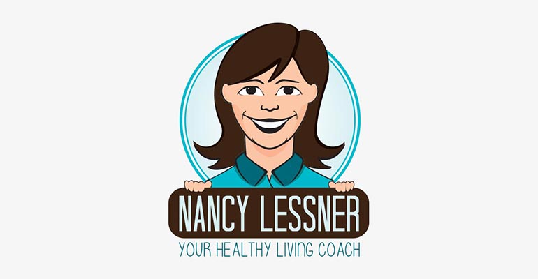 Nancy Lessner Your Healthy Living Coach Logo Brand Identity