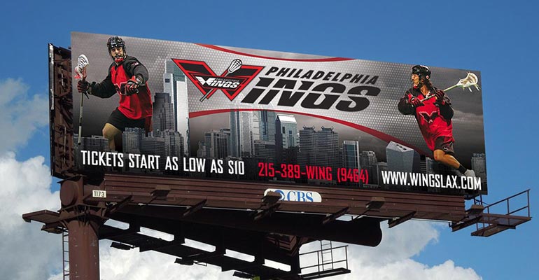 Phiadelphia Wings Pro Lacrosse Team 2014 Marketing Materials - Poster and Magnet