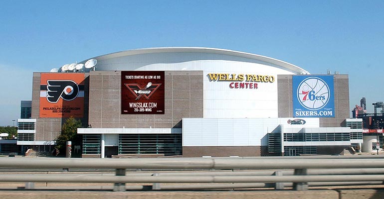 Philadelphia Wings Lacrosse Pro Team 40' x 40' Banner Wells Fargo Center