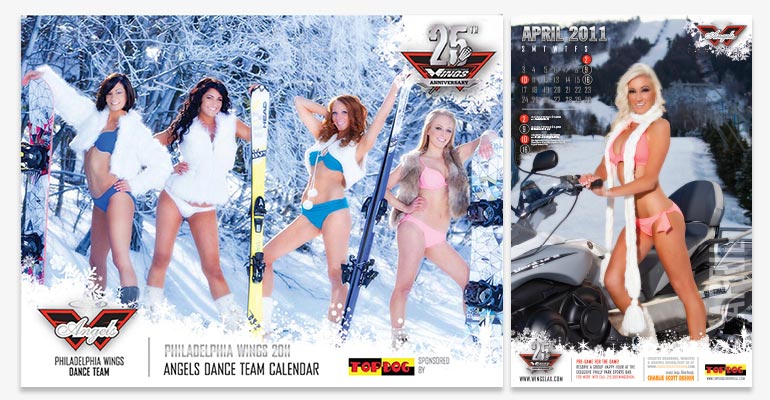 Philadelphia Wings Pro Lacrosse Team 2012 Bikini Calendar