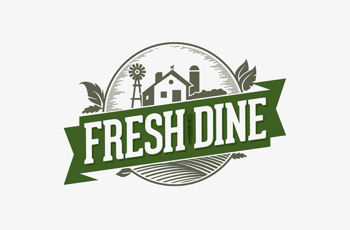 Fresh Dine Food Delivery Logo Design Branding